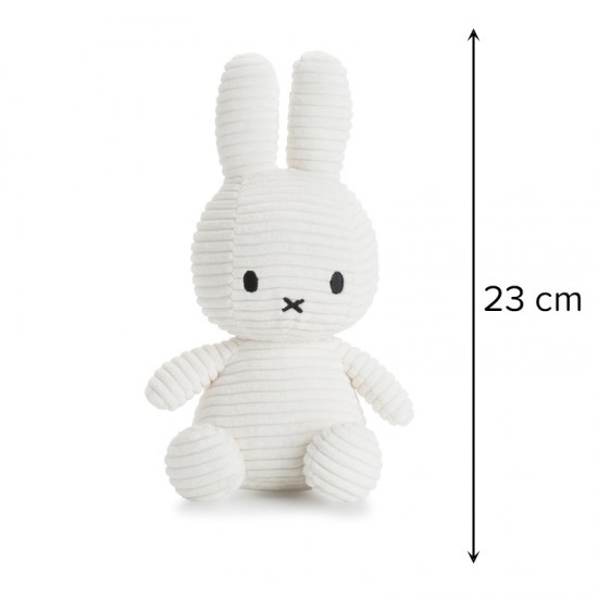 Miffy zajček mehka igrača ECO Corduroy Offwhite - 23 cm
