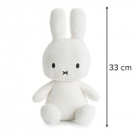 Miffy zajček mehka igrača ECO Corduroy Offhite - 33 cm Miffy zajček mehka igrača ECO Corduroy Offhite - 33 cm