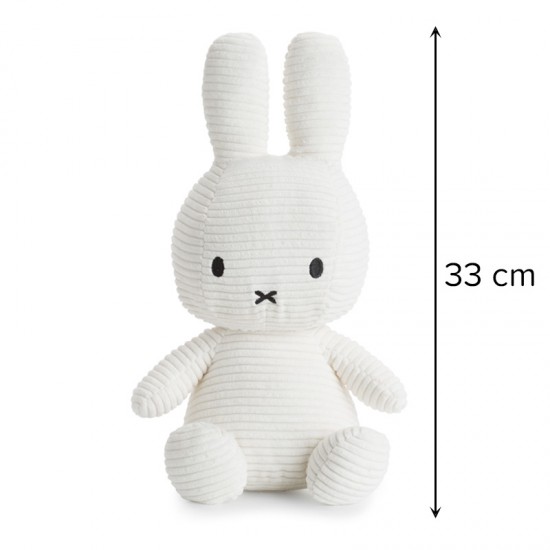 Miffy zajček mehka igrača ECO Corduroy Offhite - 33 cm