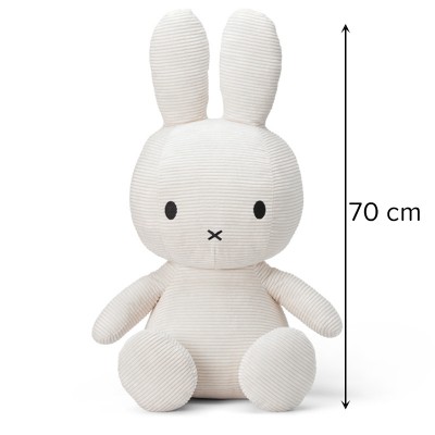 Miffy zajček mehka igrača ECO Corduroy Offwhite - 70 cm