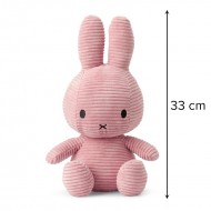 Miffy zajček mehka igrača ECO Corduroy Pink - 33 cm