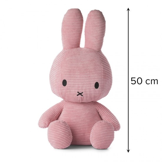 Miffy zajček mehka igrača ECO Corduroy Pink - 50 cm