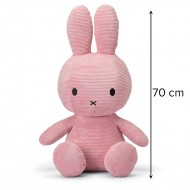 Miffy zajček mehka igrača ECO Corduroy Pink - 70 cm