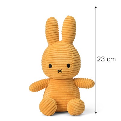 Miffy zajček mehka igrača ECO Corduroy Yellow - 23 cm 