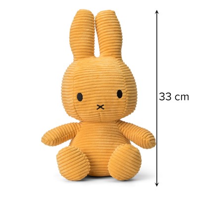 Miffy zajček mehka igrača ECO Corduroy Yellow - 33 cm