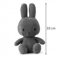 Miffy zajček mehka igrača ECO Corduroy Grey - 33 cm Miffy zajček mehka igrača ECO Corduroy Grey - 33 cm
