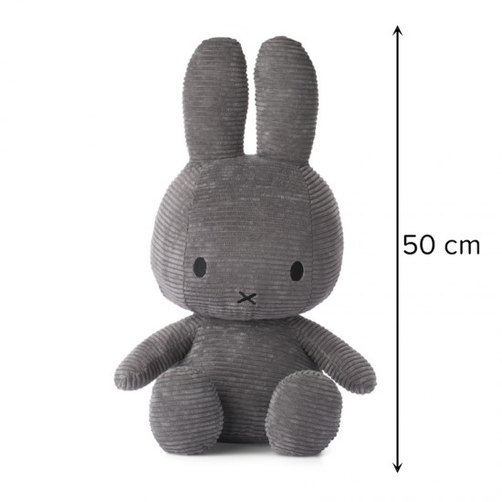 Miffy zajček mehka igrača Corduroy Grey - 50 cm  Miffy zajček mehka igrača Corduroy Grey - 50 cm