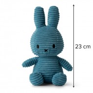 Miffy zajček mehka igrača ECO Corduroy Aviator Blue - 23 cm