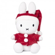 60% ceneje - Miffy zajček mehka igrača Santa - 33 cm (majhna rdeča lisa na belem delu kapice)