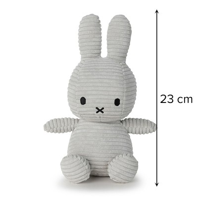 Miffy zajček mehka igrača ECO Corduroy Soft Grey - 23 cm