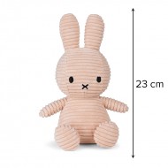 Miffy zajček mehka igrača ECO Corduroy Misty Rose - 23 cm