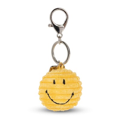 Smiley obesek za ključe ECO Corduroy - Yellow - 4,5 cm