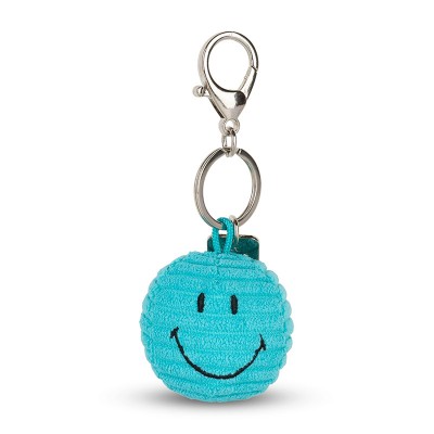 Smiley obesek za ključe ECO Corduroy - Teal - 4,5 cm