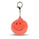 Smiley obesek za ključe ECO Fuzzy - Bright Coral - 5,5 cm