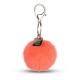 Smiley obesek za ključe ECO Fuzzy - Bright Coral - 5,5 cm