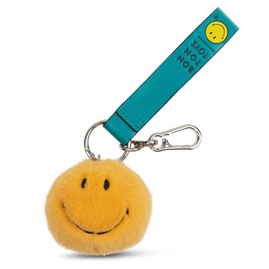 Smiley obesek za ključe ECO Fuzzy - Yellow - 7 cm