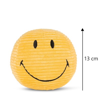 Smiley mehka igrača ECO Corduroy - Yellow - 13 cm
