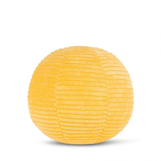 Smiley mehka igrača ECO Corduroy - Yellow - 13 cm