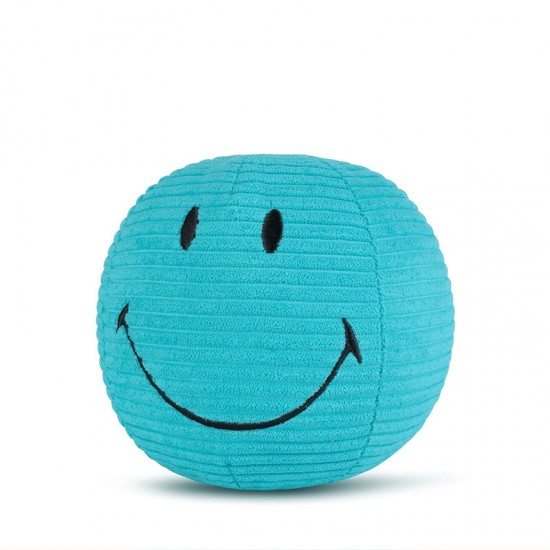 Smiley mehka igrača ECO Corduroy - Teal - 13 cm
