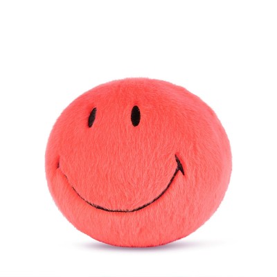 Smiley mehka igrača ECO Fuzzy - Bright Coral - 13 cm