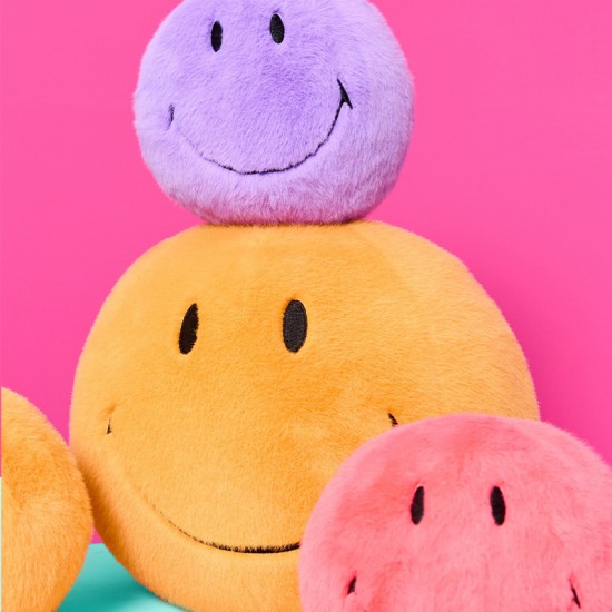 Smiley mehka igrača ECO Fuzzy - Yellow - 13 cm