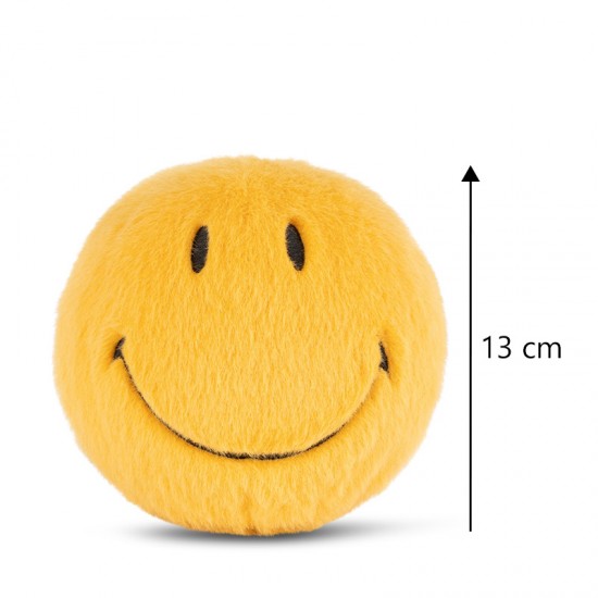 Smiley mehka igrača ECO Fuzzy - Yellow - 13 cm