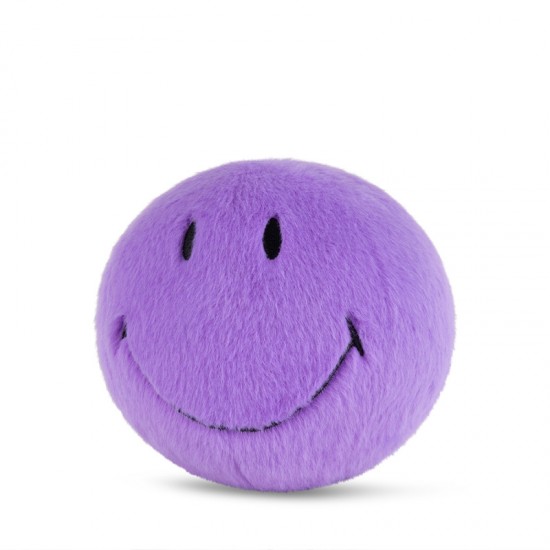 Smiley mehka igrača ECO Fuzzy - Bright Purple - 13 cm