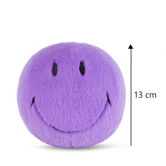 Smiley mehka igrača ECO Fuzzy - Bright Purple - 13 cm