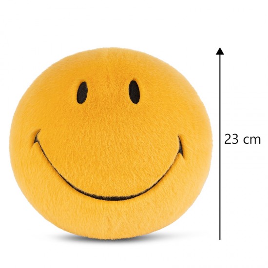 Smiley mehka igrača ECO Fuzzy - Yellow - 23 cm
