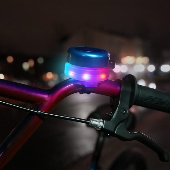 Brightz zvonček za kolo z LED lučko – Blue
