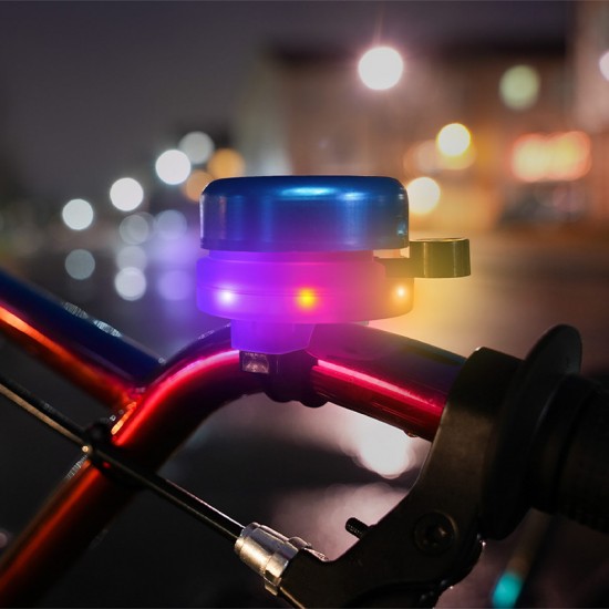 Brightz zvonček za kolo z LED lučko – Blue