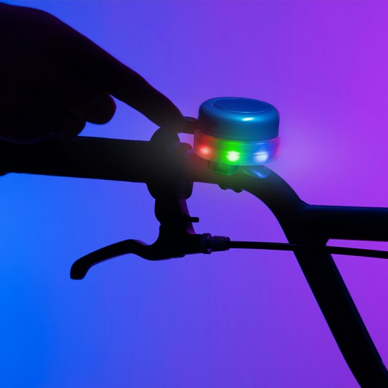 Brightz zvonček za kolo z LED lučko – Blue