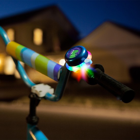 Brightz zvonček za kolo z LED lučko – Dino