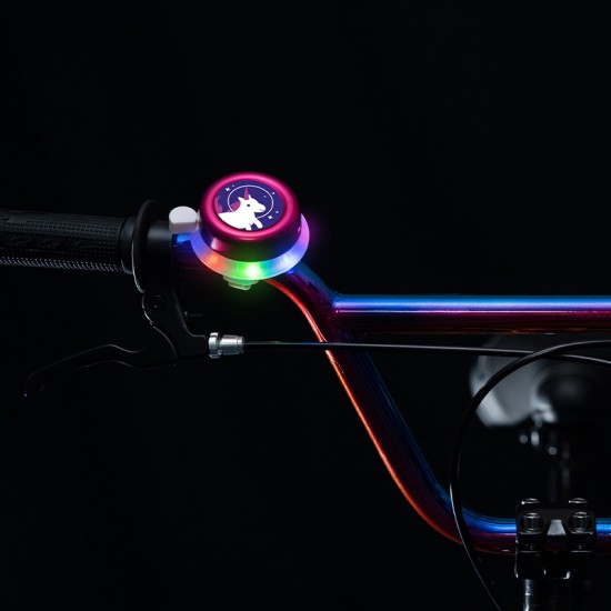 Brightz zvonček za kolo z LED lučko - Unicorn