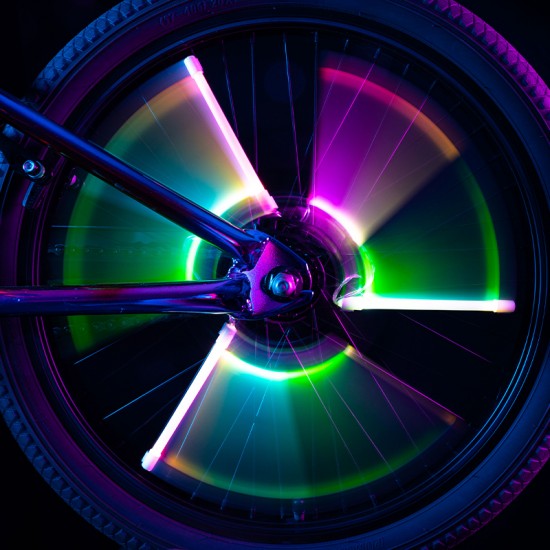 Brightz Spoke Tube Led lučke za špice na kolesu - Večbarvne