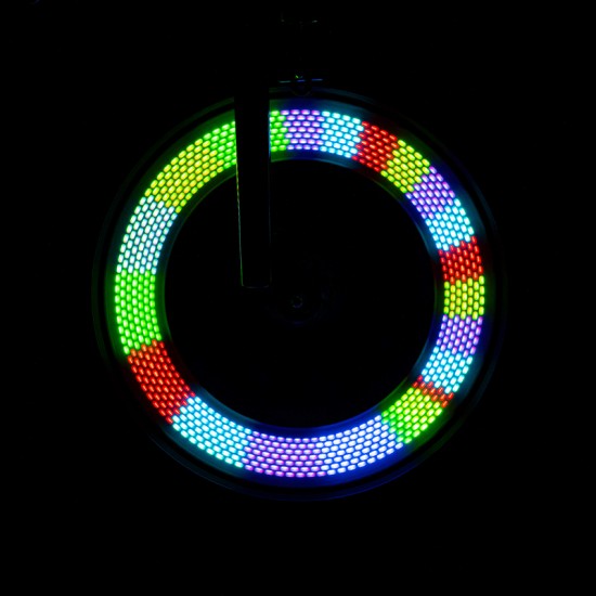 Brightz Spoke LED lučka za kolo z vzorci