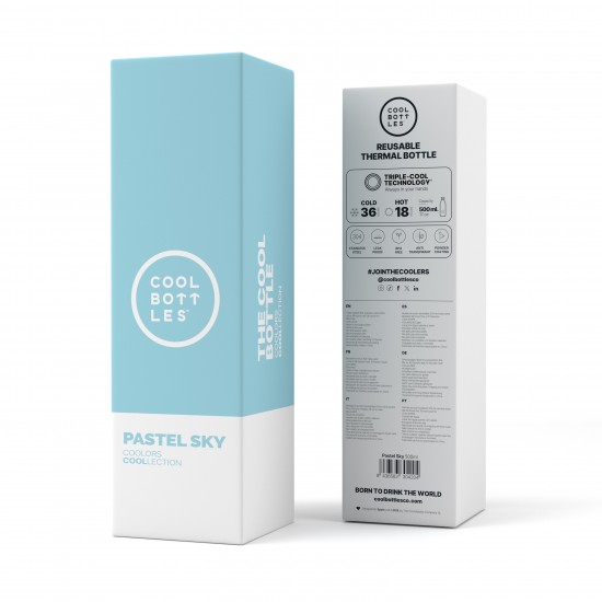 Cool Bottles steklenička iz nerjavečega jekla 500ml - Pastel Sky