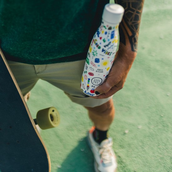 Cool Bottles steklenička iz nerjavečega jekla 500ml - Good Vibes