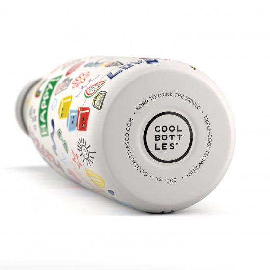 Cool Bottles steklenička iz nerjavečega jekla 500ml - Good Vibes