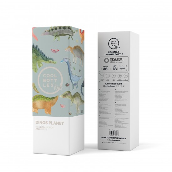 Cool Bottles steklenička iz nerjavečega jekla 260ml - Dinos Planet