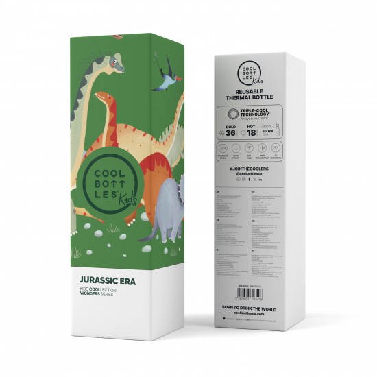 Cool Bottles steklenička iz nerjavečega jekla 350ml - Jurassic Era