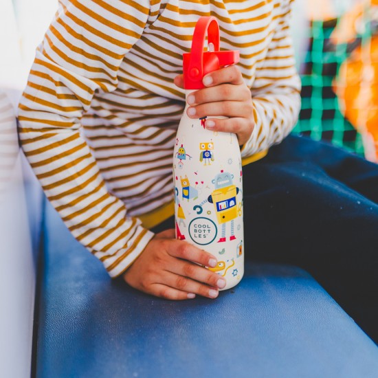 Cool Bottles steklenička iz nerjavečega jekla 350ml - Messy Robots