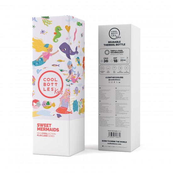 Cool Bottles steklenička iz nerjavečega jekla 350ml - Sweet Mermaids