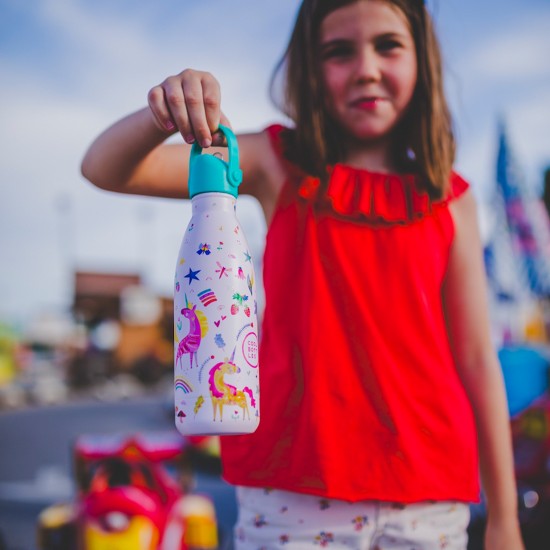 Cool Bottles steklenička iz nerjavečega jekla 350ml - Funny Unicorns