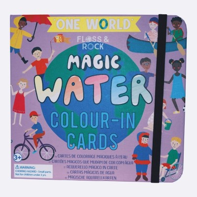 Floss&Rock® Čarobna vodna pobarvanka Magic Colour-In Cards One World