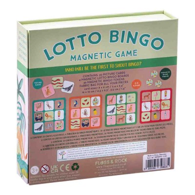 Floss&Rock® Magnetna družabna igra Lotto Bingo Jungle