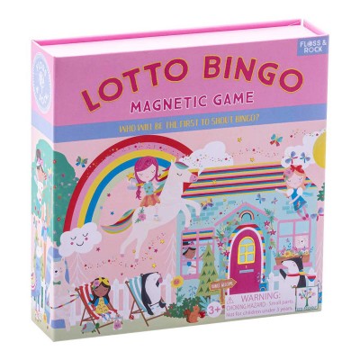 Floss&Rock® Magnetna družabna igra Lotto Bingo Rainbow Fairy