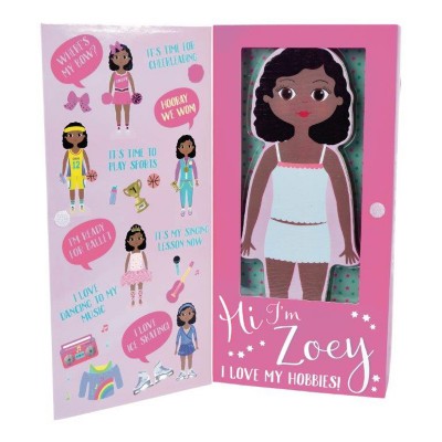 Floss&Rock® Magnetna lesena lutka za oblačenje Magnetic Dress Up Zoey