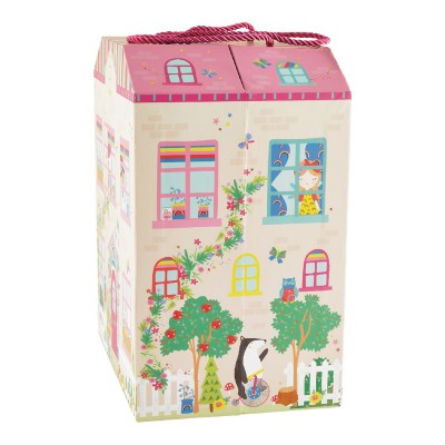Floss&Rock® Prenosna igralna škatla z lesenimi figuricami Playbox Rainbow Fairy (18 kosov)