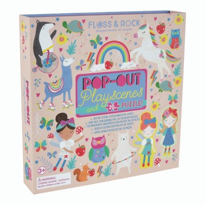 Floss&Rock® Scenarij za ustvarjalno 3D zgodbo Pop Out Play Scene Rainbow Fairy